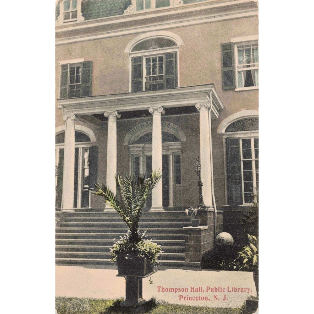 Vintage Thompson Hall Public Library Princeton NJ Postcard Van Marter Germany